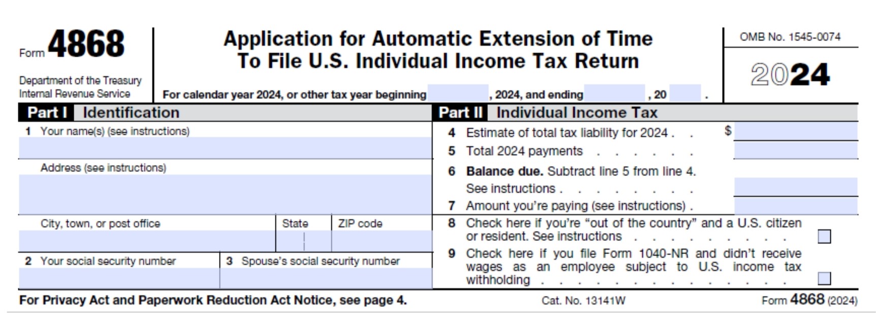 irs form-4868 example