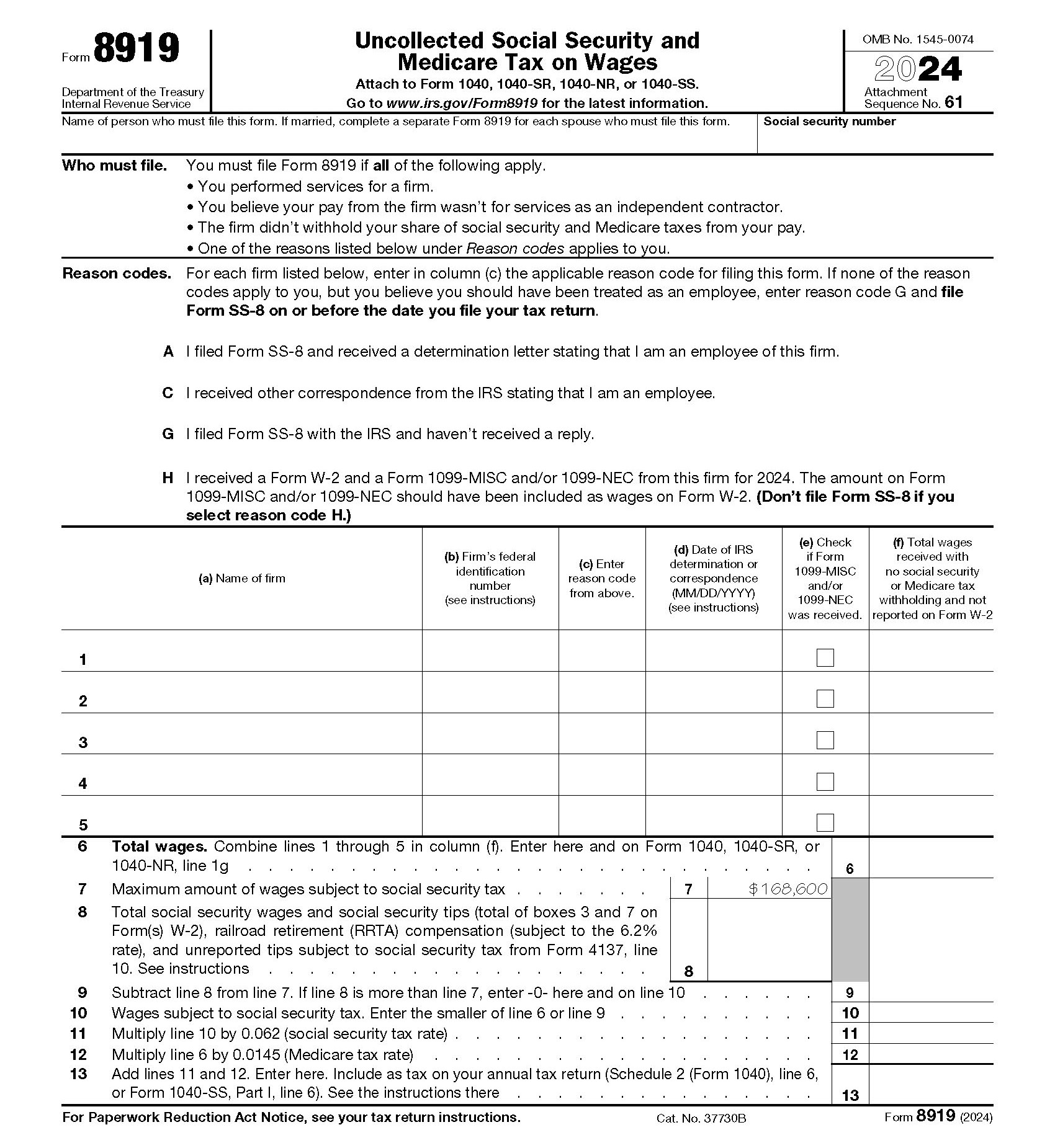 irs form-8919 example