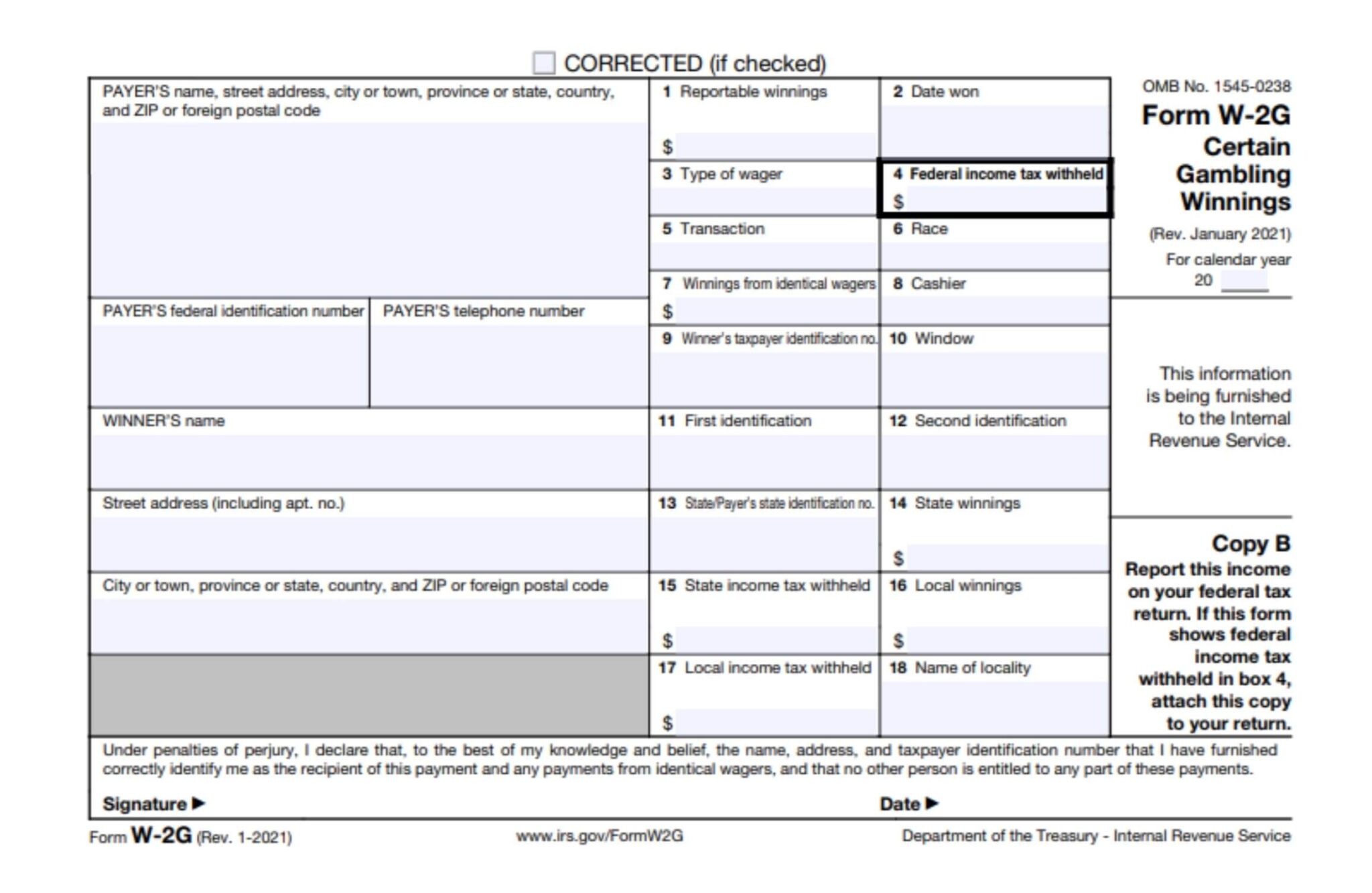 What Do I Do With IRS Form W 2G 