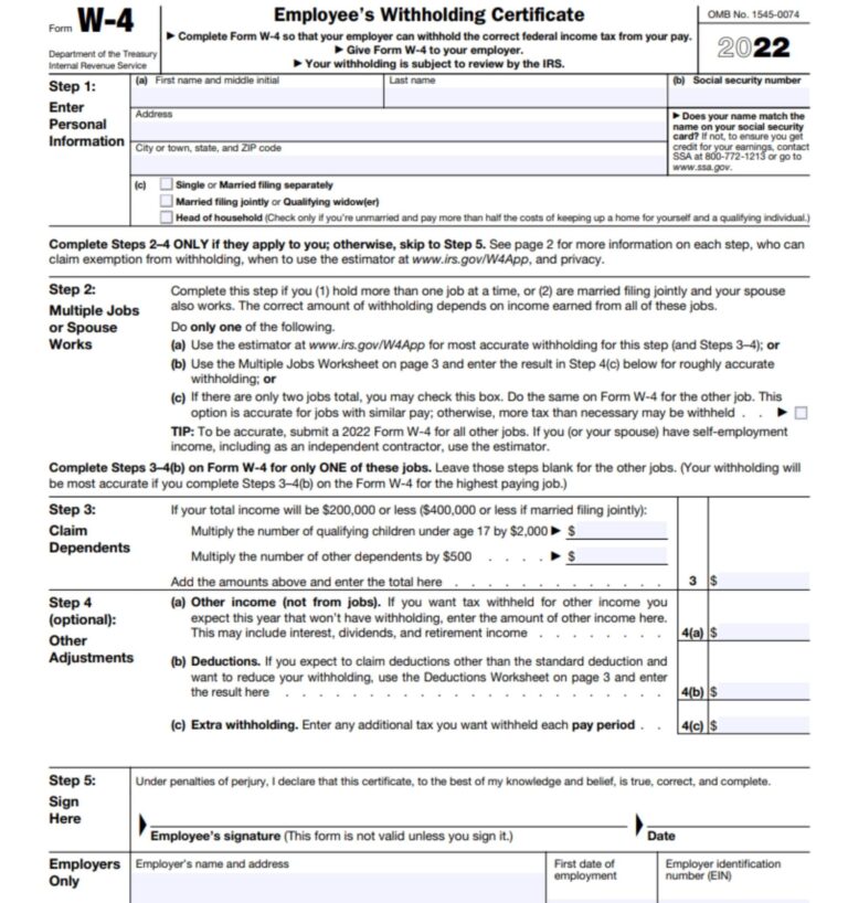 Who Should Complete IRS Form W-4?