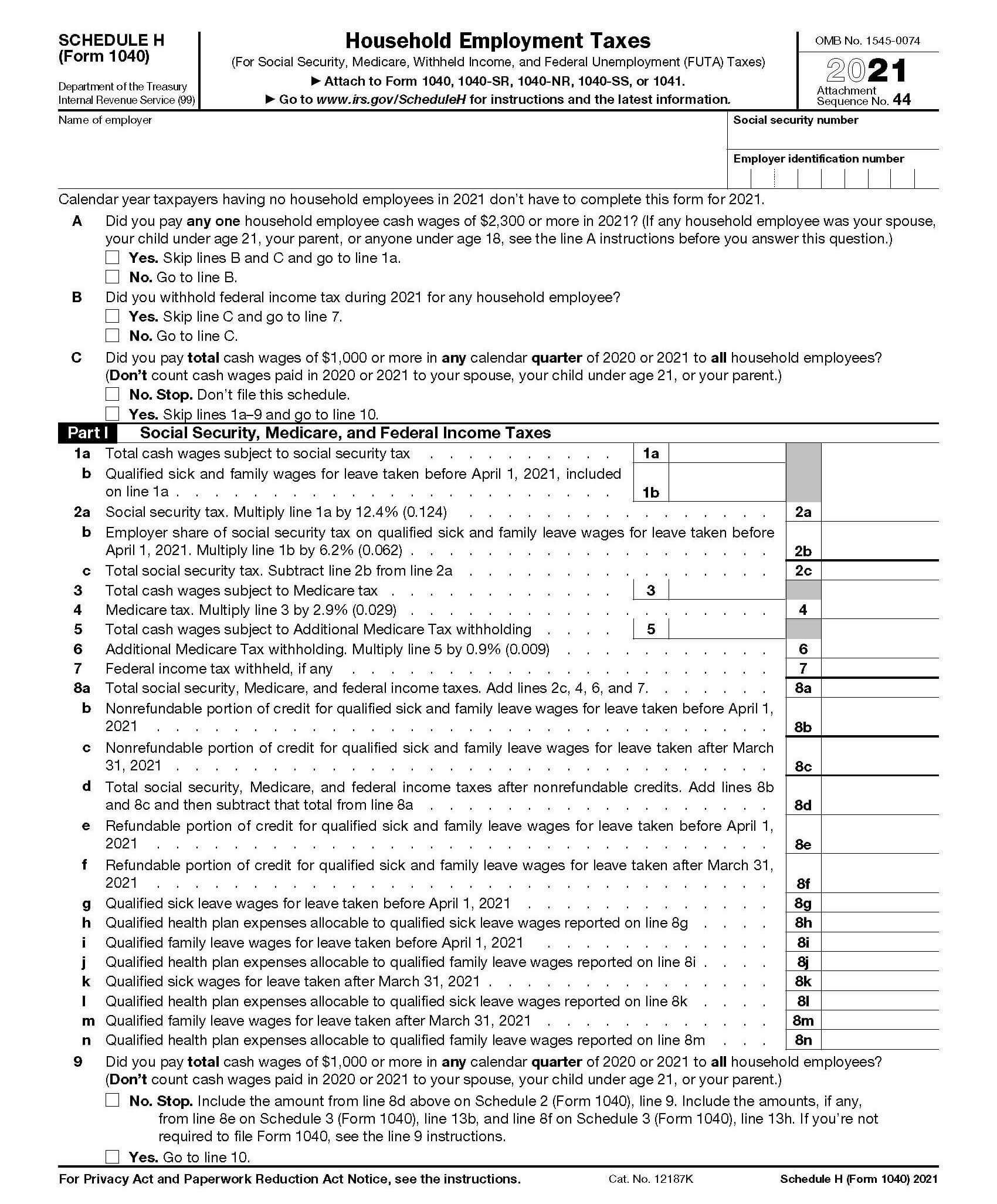 Who Should File IRS Schedule H 