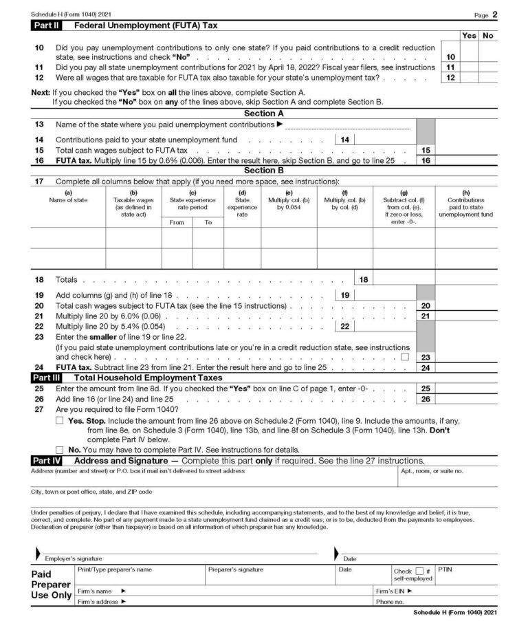 Who Should File IRS Schedule H?