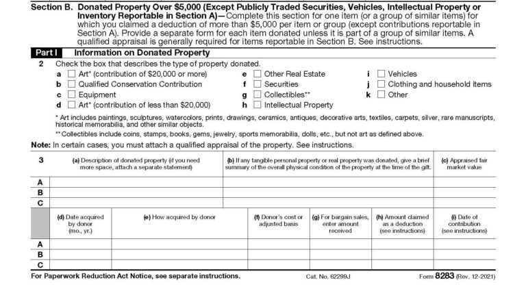 How To Complete IRS Form 8283