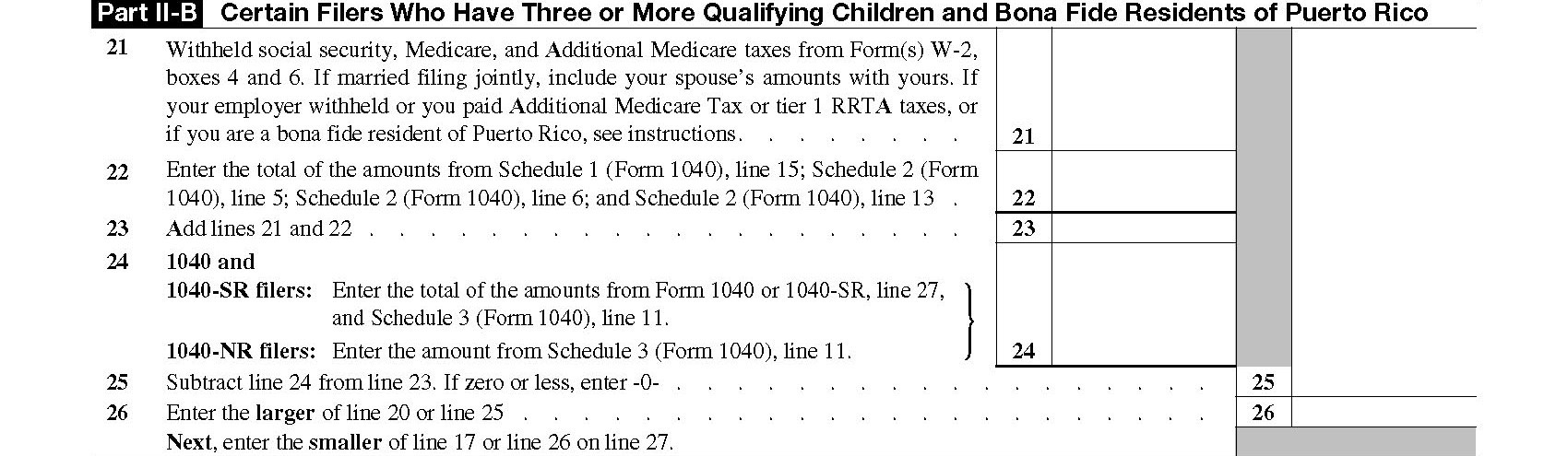 Schedule-8812 - Ciertos contribuyentes que tienen tres o más hijos calificados y residentes de buena fe de Puerto Rico