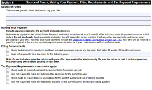 IRS Form 656-B, Offer in Compromise Booklet